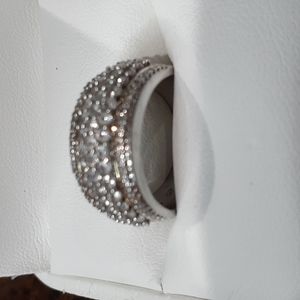 Sterling Silver Diamond Band